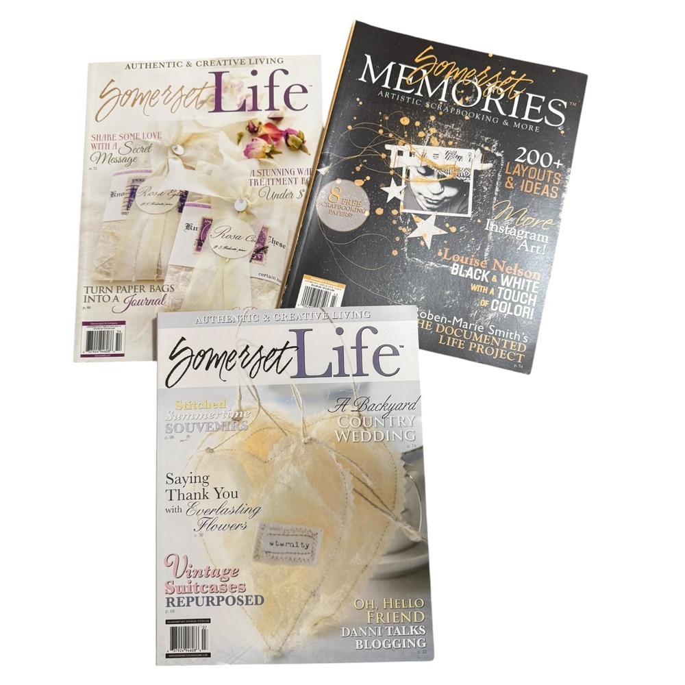 Somerset Life Memories Magazine Lot 3 Issues Creative Living Scrapbooking Art